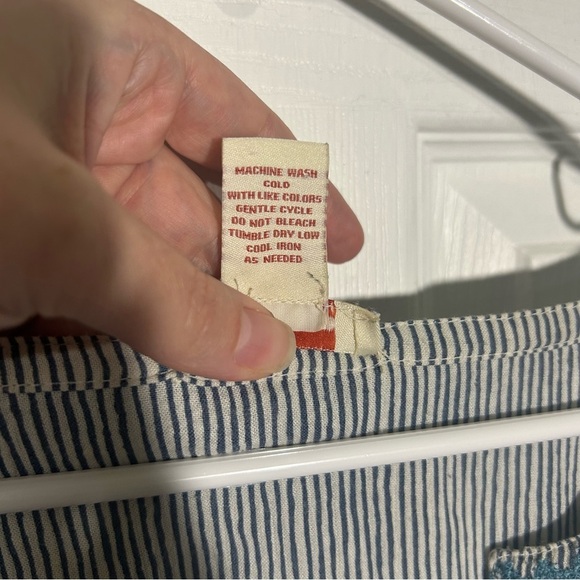 Sundance Time On Your Side Stripped Embroidered Tunic Blouse Boho Size Medium - Picture 8 of 13